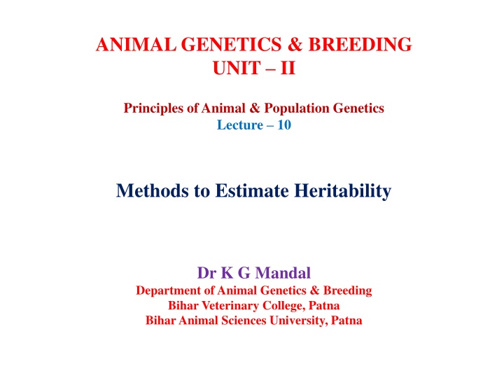 animal genetics breeding unit ii