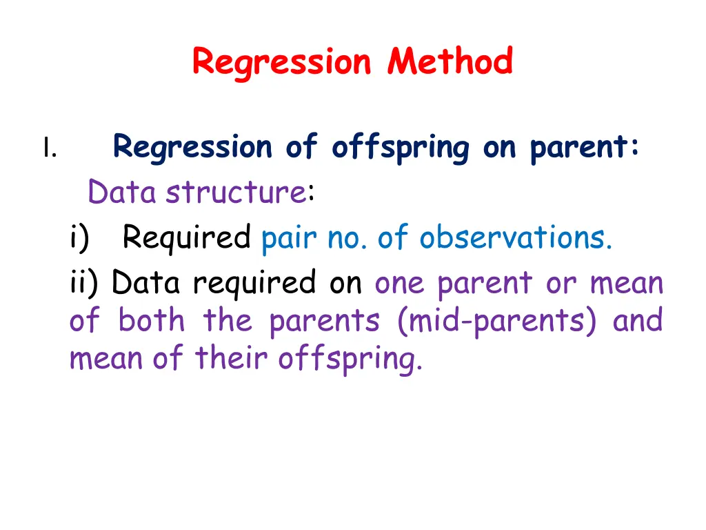 regression method