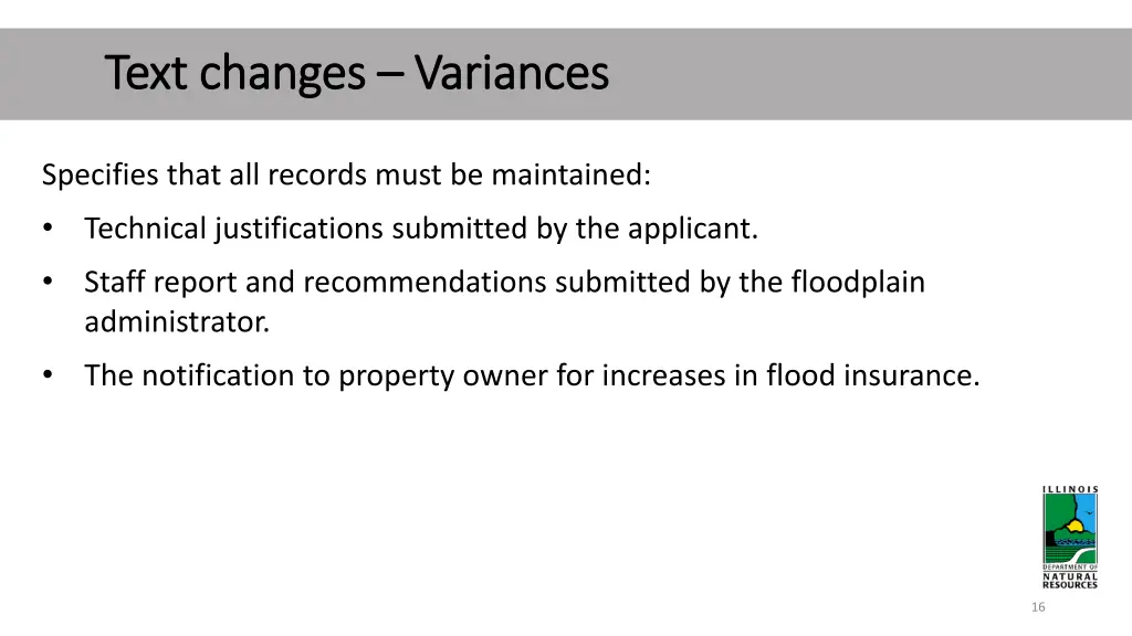 text changes text changes variances