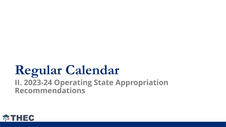 regular calendar ii 2023 24 operating state