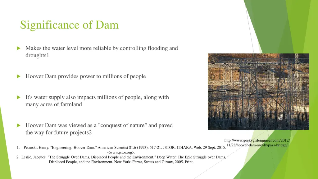 significance of dam