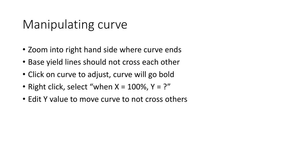 manipulating curve