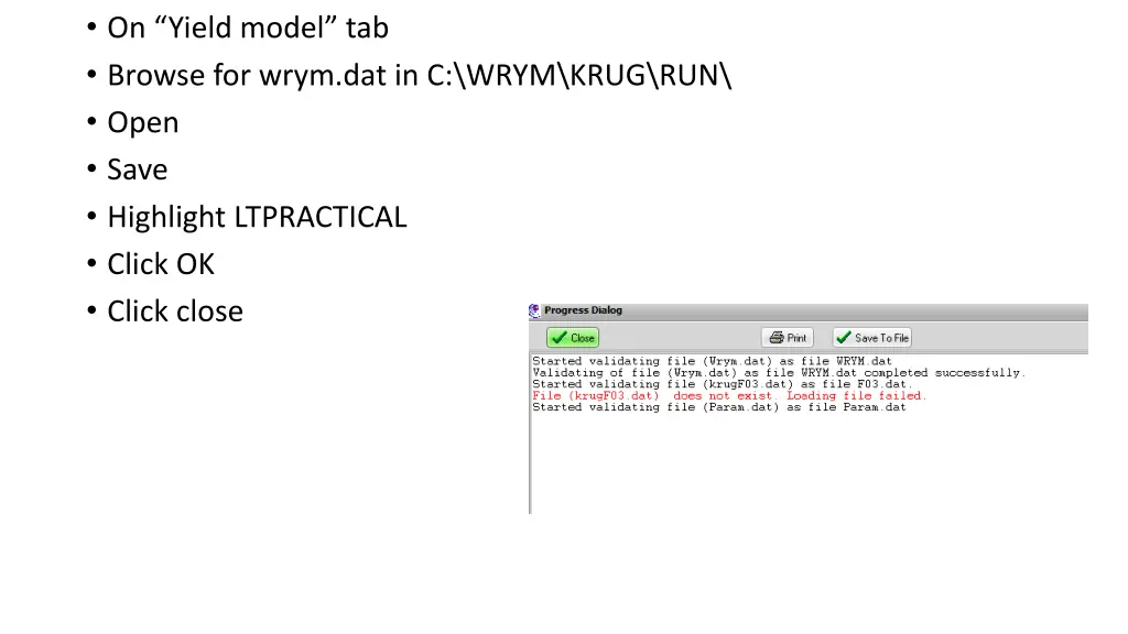 on yield model tab browse for wrym dat in c wrym