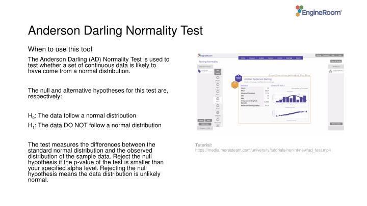 anderson darling normality test