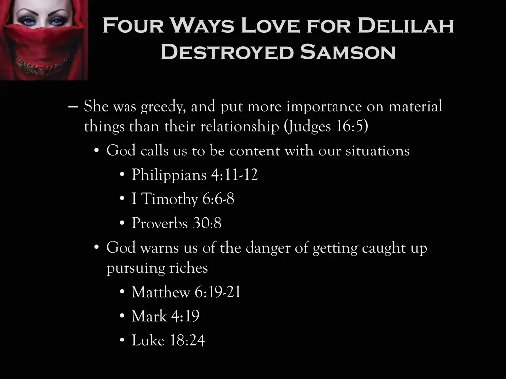 four ways love for delilah destroyed samson 1