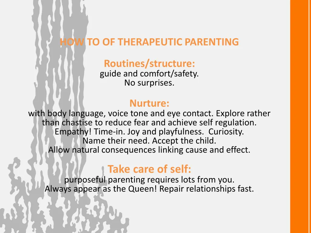 how to of therapeutic parenting