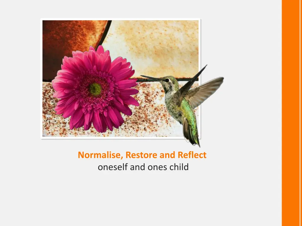 normalise restore and reflect oneself and ones