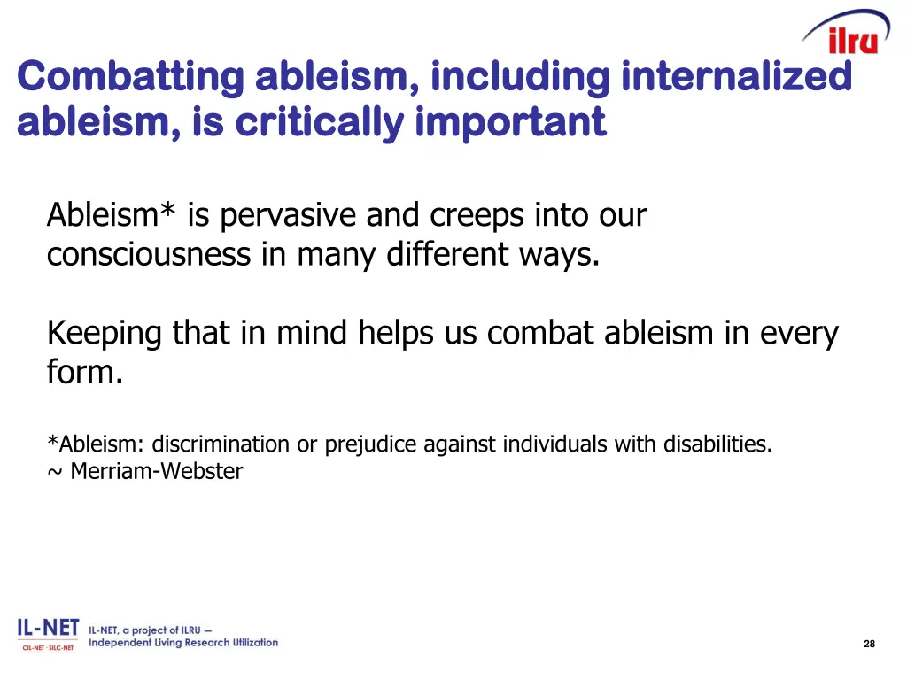 combatting ableism including internalized