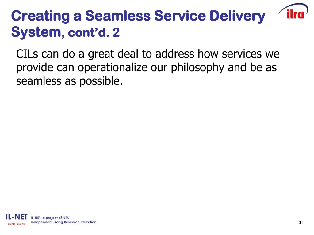 creating a seamless service delivery creating 2