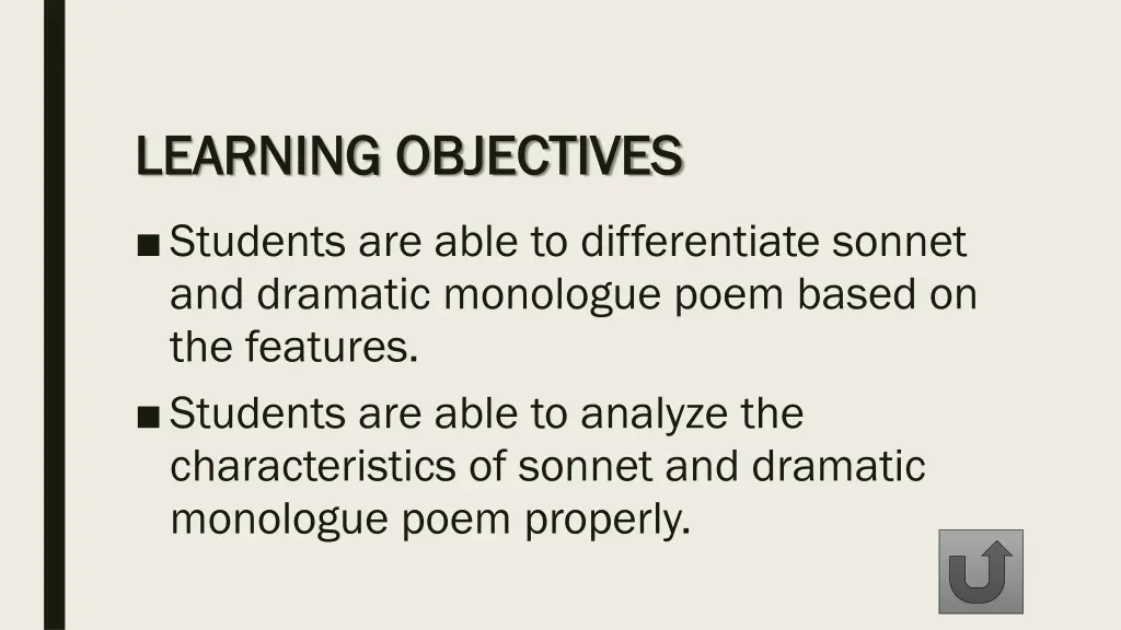 learning objectives learning objectives