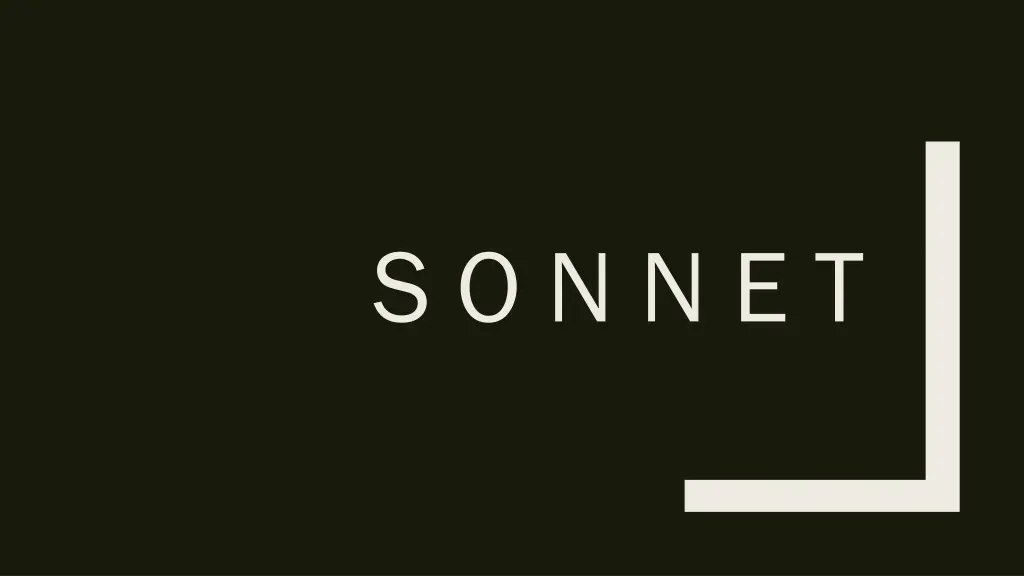 s o n n e t