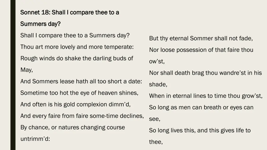 sonnet 18 shall i compare thee to a sonnet