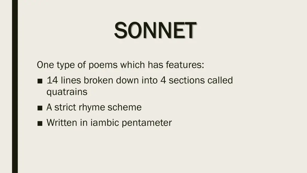 sonnet sonnet