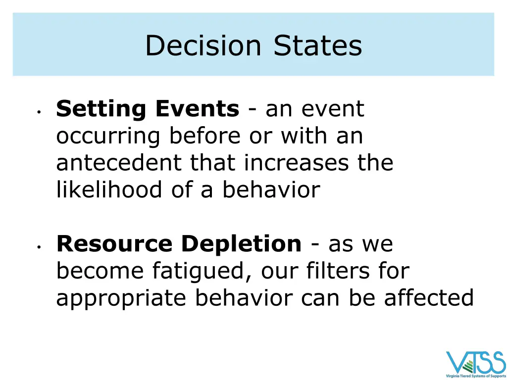 decision states