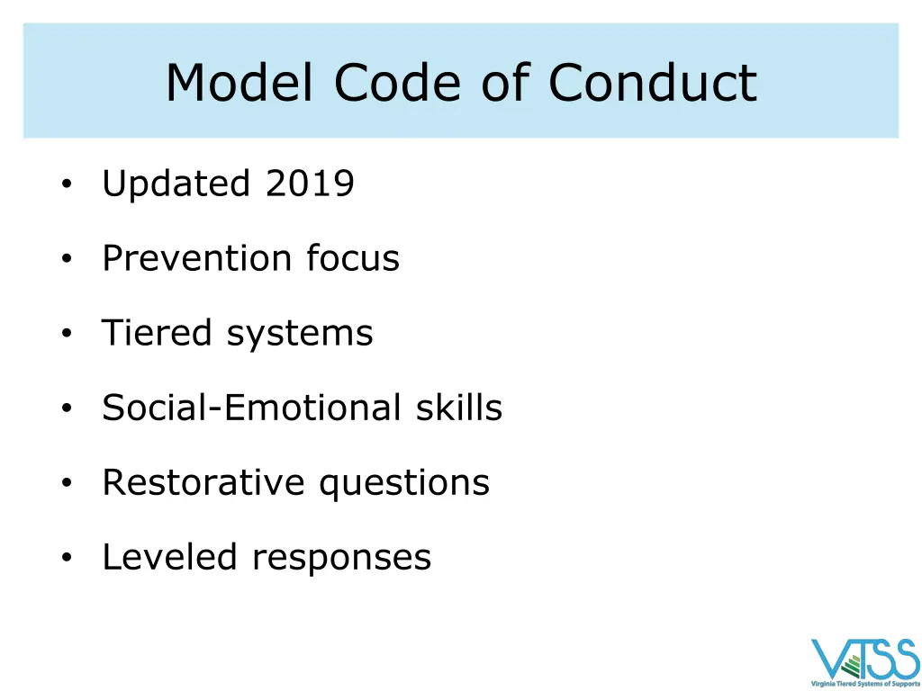 model code of conduct