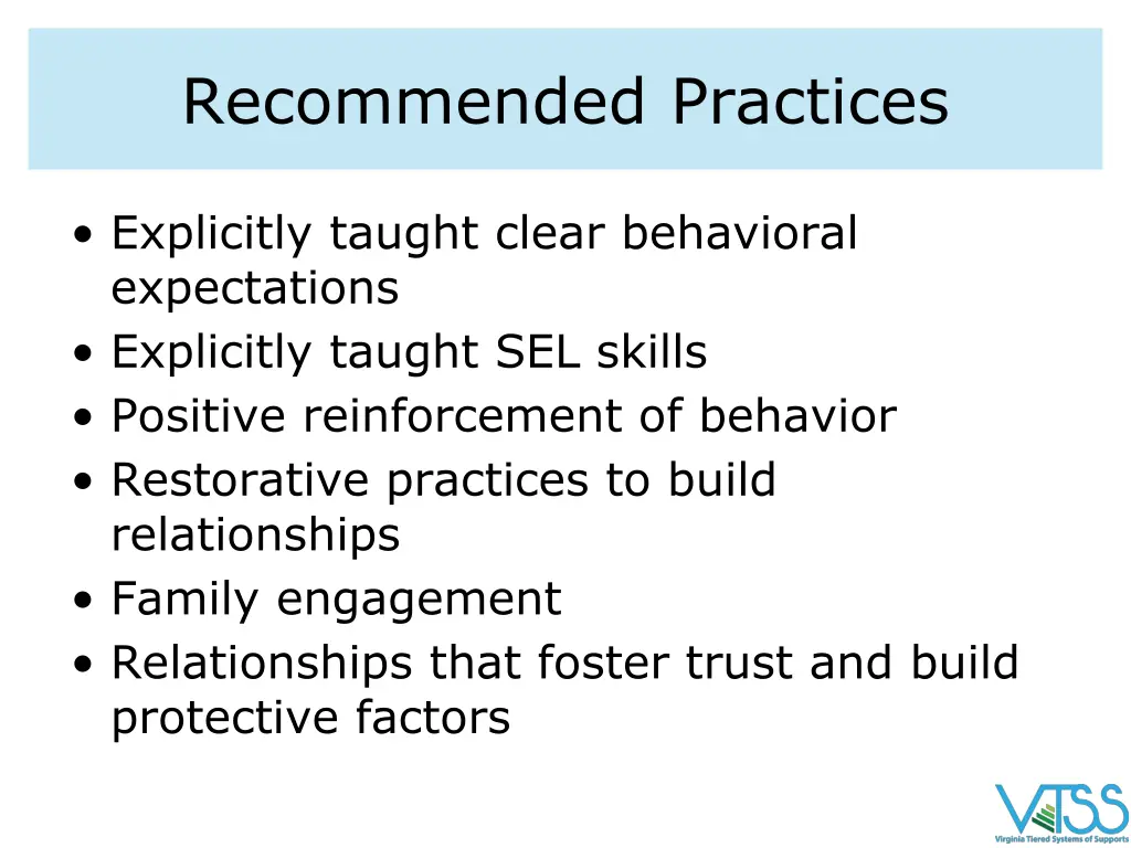 recommended practices