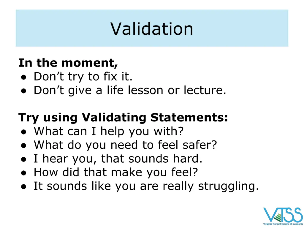 validation