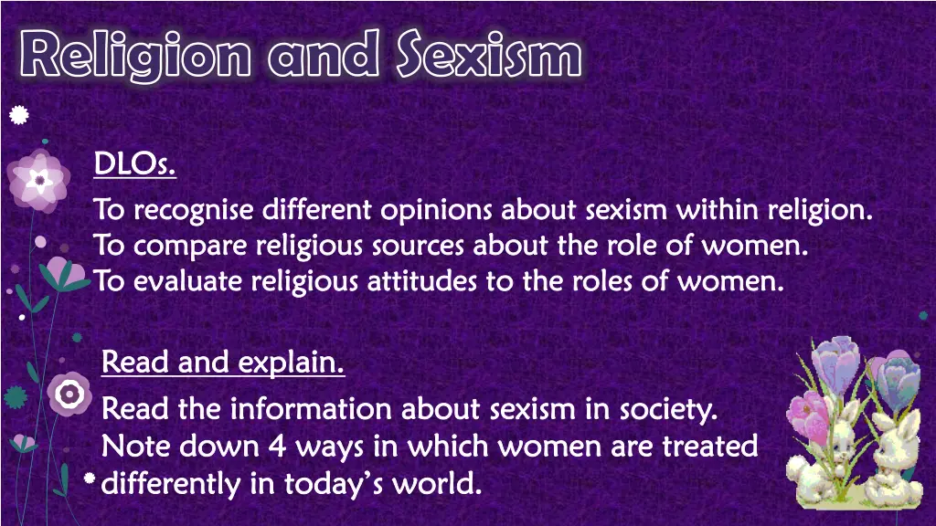 religion and sexism 1