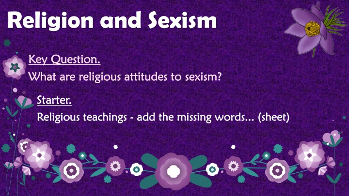 religion and sexism