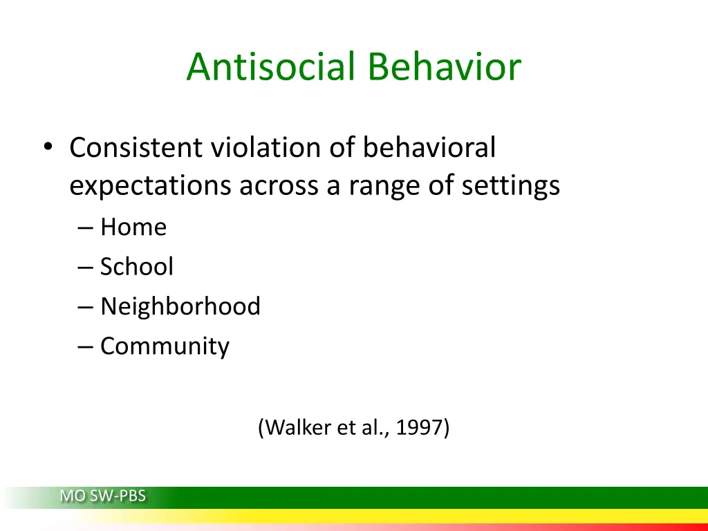 antisocial behavior