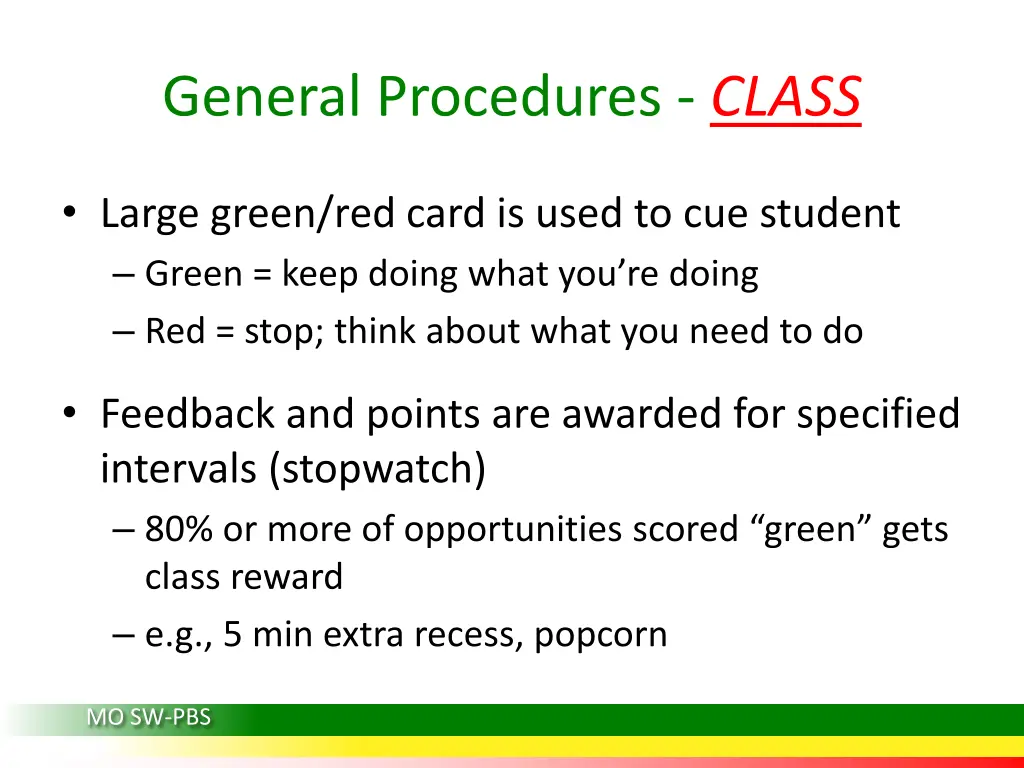 general procedures class