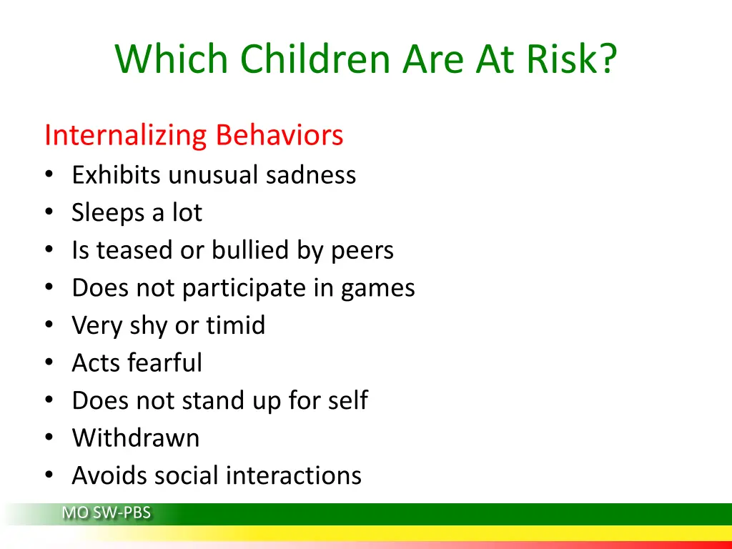 which children are at risk 1