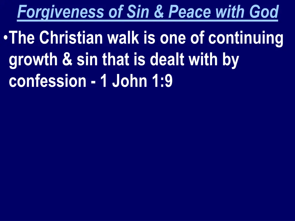 forgiveness of sin peace with god the christian