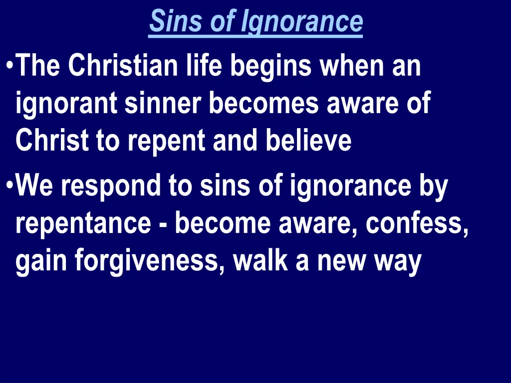 sins of ignorance 2