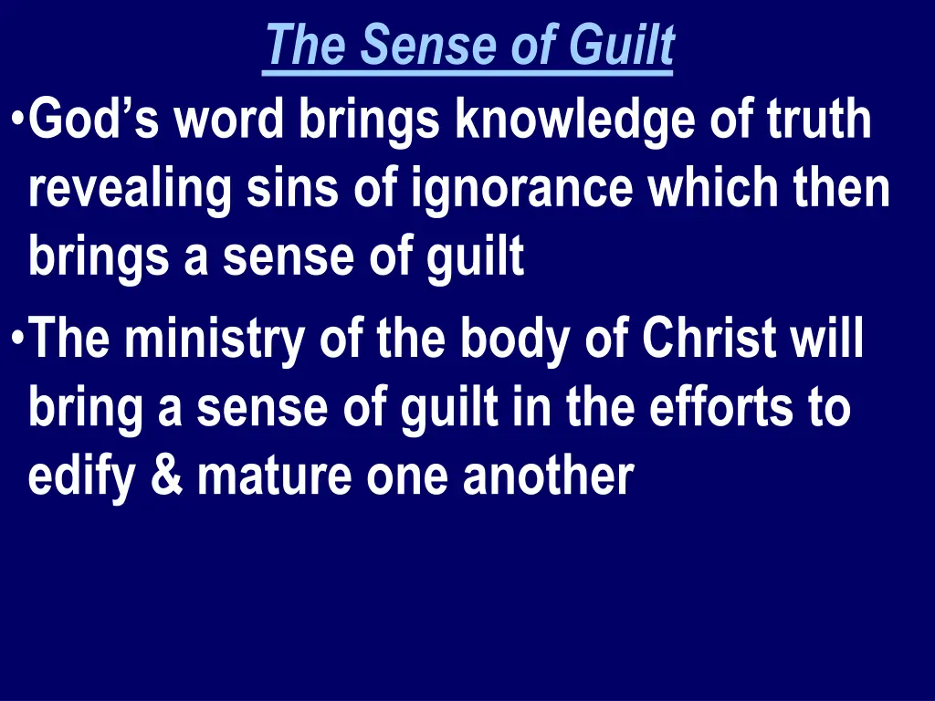 the sense of guilt 2