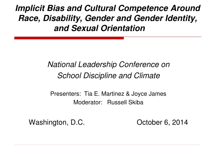 implicit bias and cultural competence around race