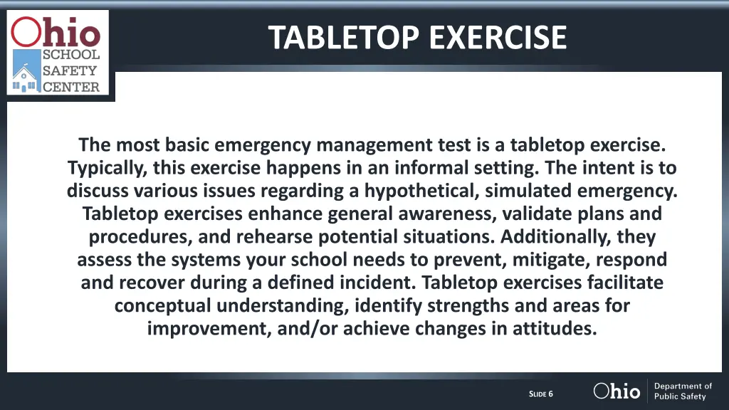 tabletop exercise