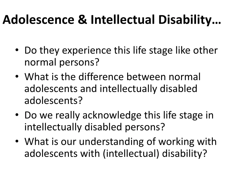 adolescence intellectual disability 1