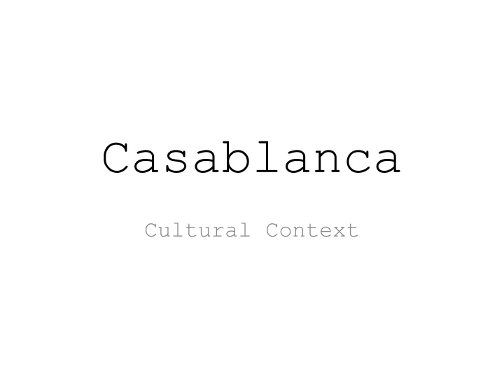 casablanca