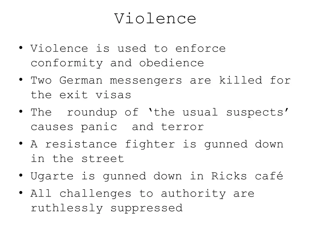 violence