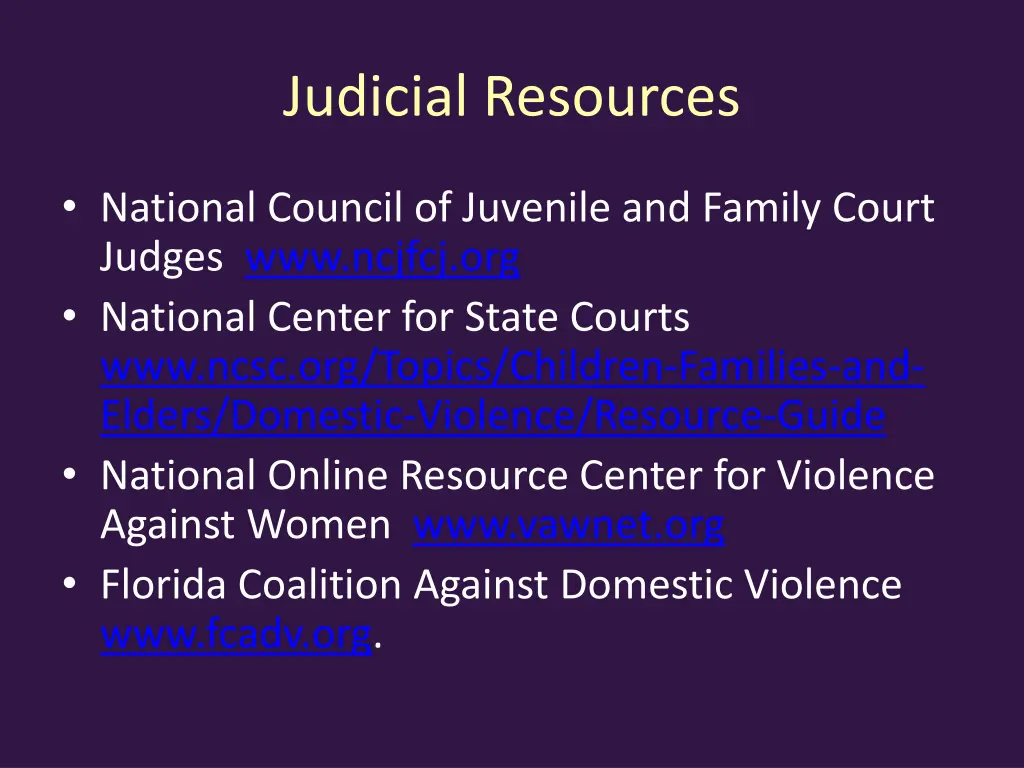 judicial resources