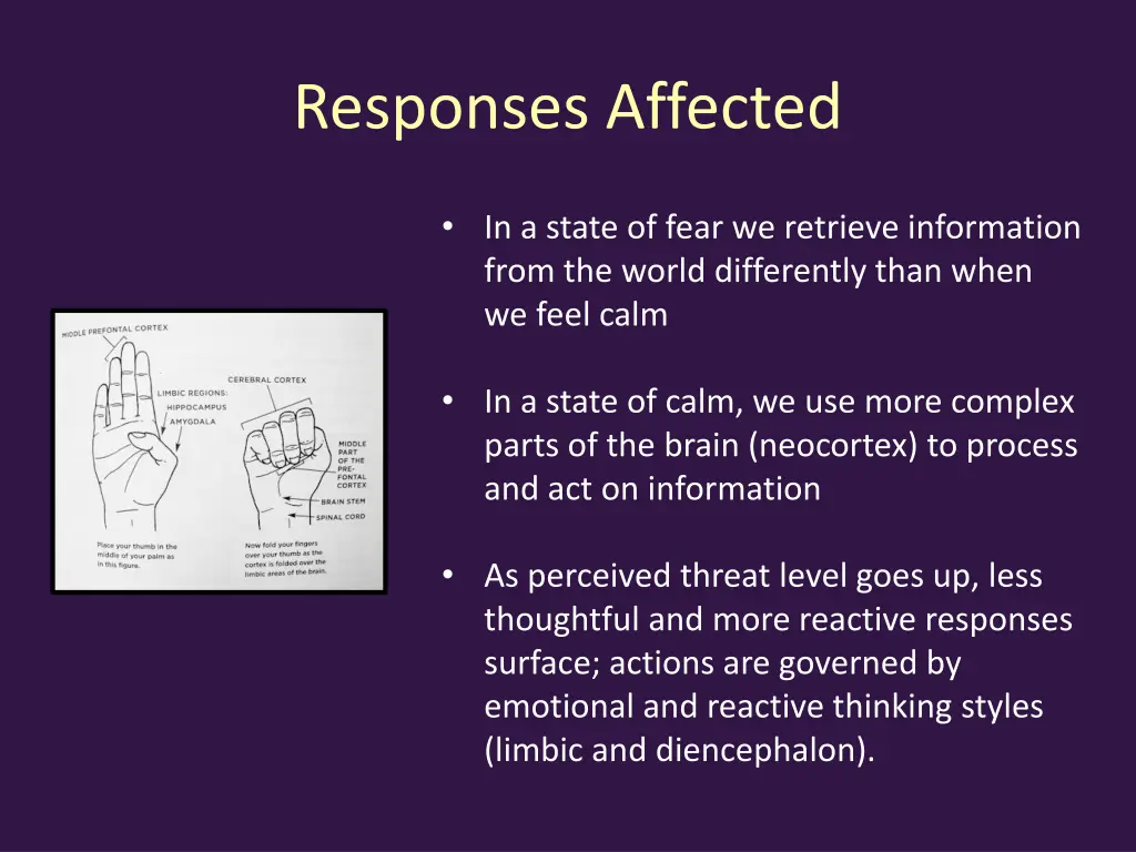 responses affected