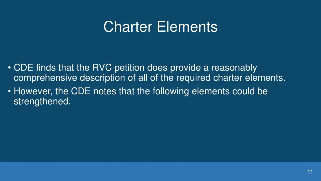 charter elements