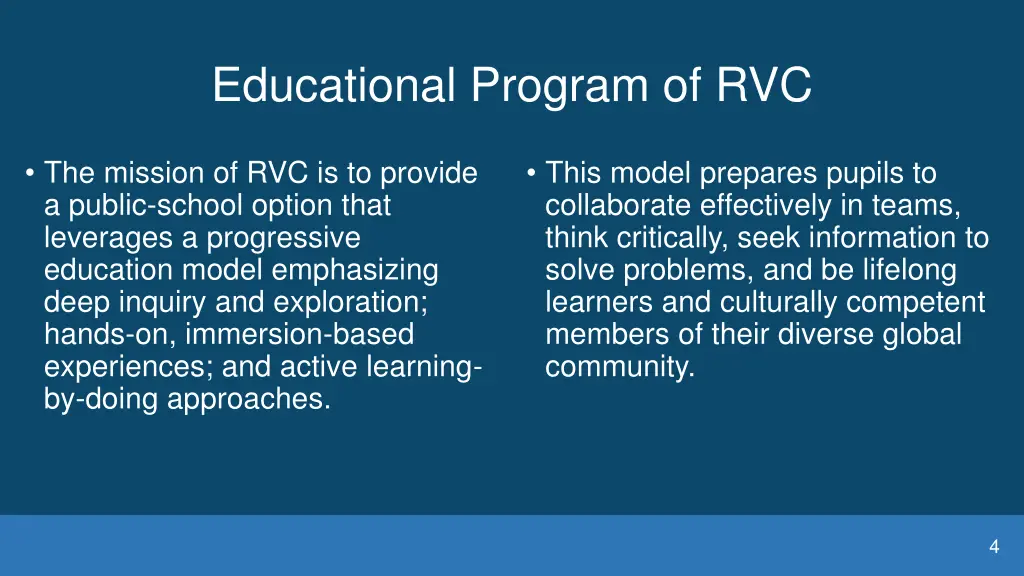 educational program of rvc