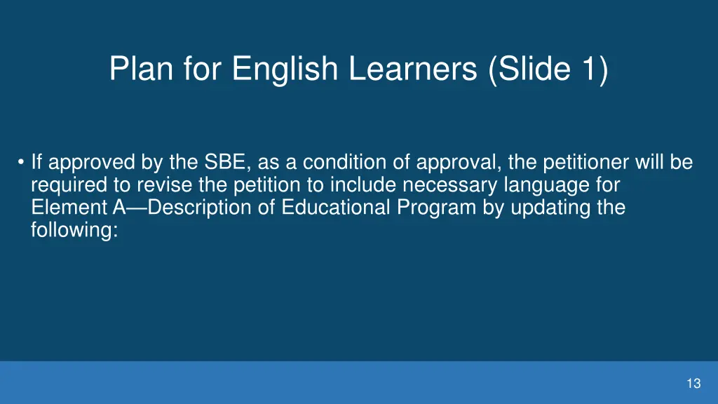 plan for english learners slide 1