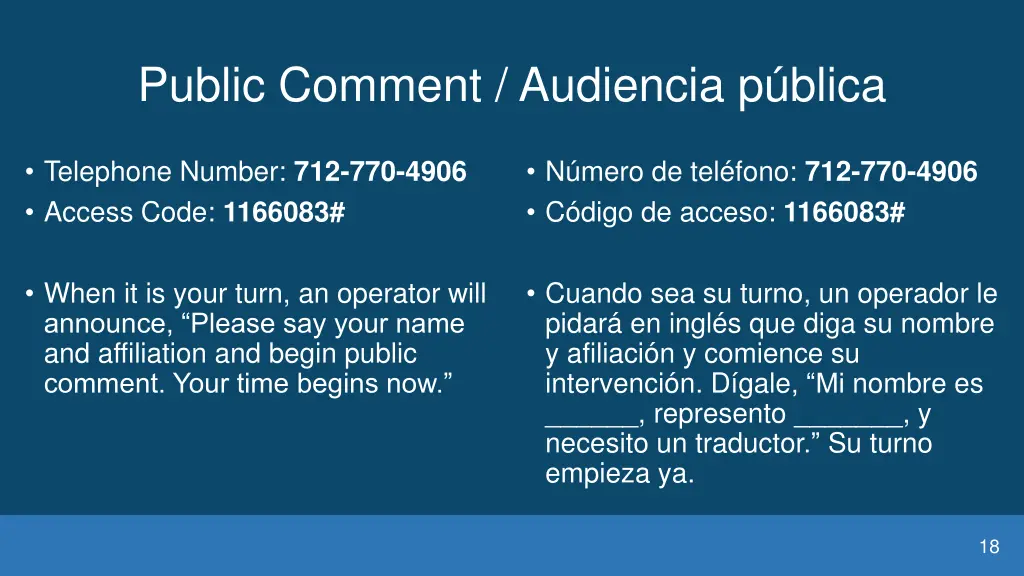 public comment audiencia p blica