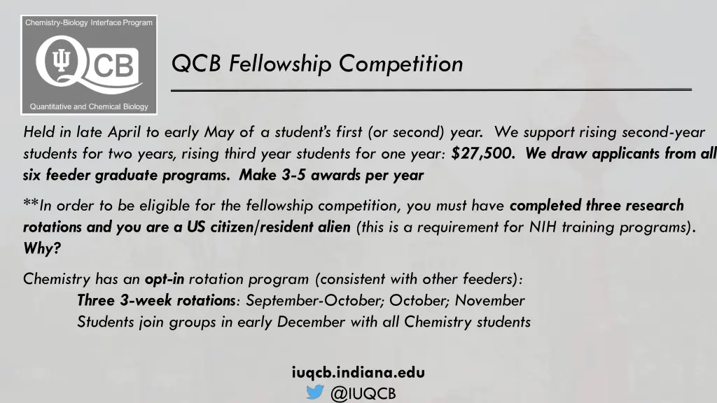 qcb fellowship competition