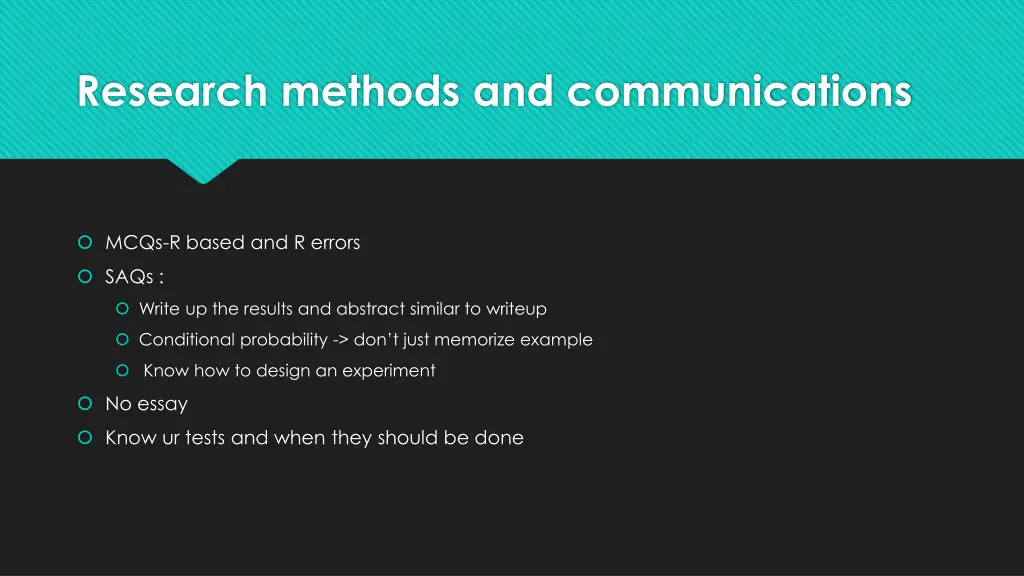 research methods and communications