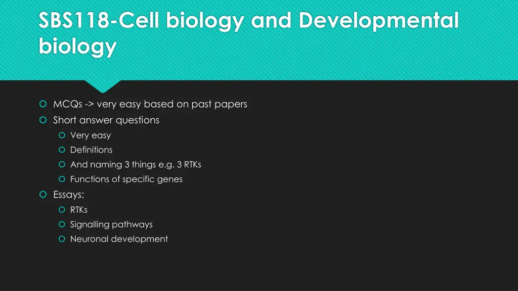 sbs118 cell biology and developmental biology