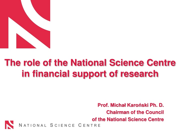 the role of the national science centre