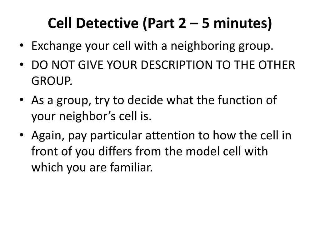 cell detective part 2 5 minutes exchange your