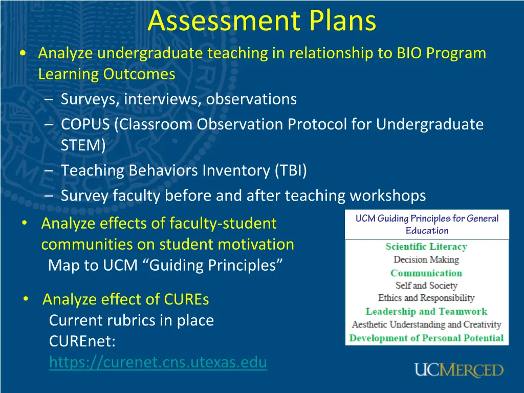 assessment plans