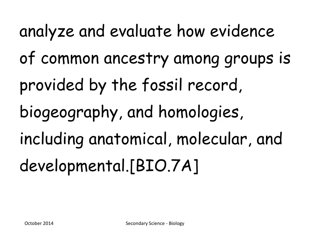 analyze and evaluate how evidence of common