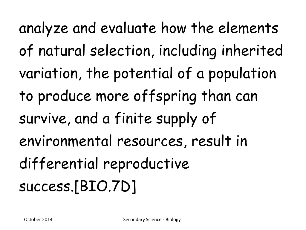 analyze and evaluate how the elements of natural