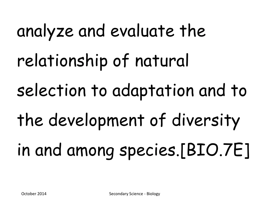 analyze and evaluate the relationship of natural