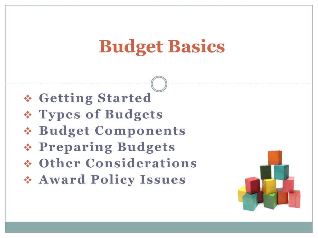 budget basics